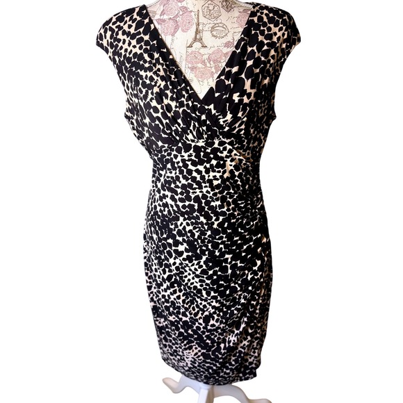 Lauren Ralph Lauren Dresses & Skirts - Vintage LAUREN Ralph Lauren Dress SZ 10  Animal Print Sleeveless Ruched